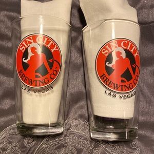 Sin City Brewing Pint Glasses Set of Two